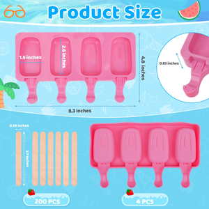 Custom Logo Reusable Silicone Ice Cream Mold OEM ODM Easy Release Freezer Safe Popsicle Tray with Private <b>Label</b> Packaging - Product Image 2