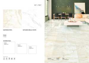 Dalles en porcelaine brillantes 1200x1200, aspect marbre, haute brillance - Product Image 3
