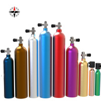 Promotion d'usine, bouteille d'air de plongée de haute qualité, équipement de plongée portable efficace, petite capacité, bouteille d'oxygène avec valve