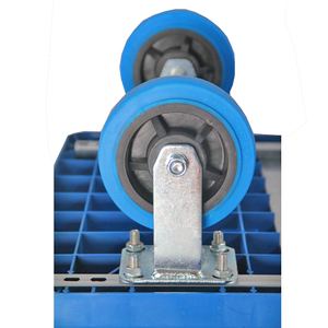 फैक्ट्री 6 में भारी नीले टीपीआर कैस्टर औद्योगिक परिवहन क्षमता फोल्डिंग प्लास्टिक रोलिंग कार्ट हैंड ट्रॉली - Product Image 5