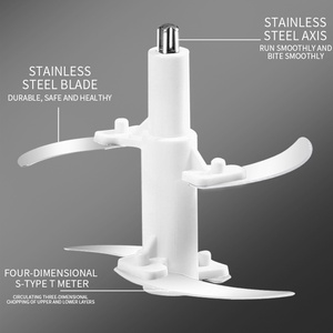 Penggiling daging elektrik, penggiling daging Stainless Steel <span class=keywords><strong>2</strong></span> in 1 pemotong sayuran 3l Blender prosesor makanan - Product Image 3