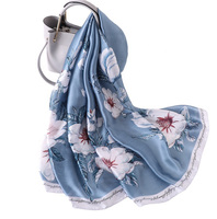 Foulard carré de luxe en Polyester, écharpe personnalisée de haute qualité, avec impression numérique