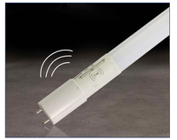 Tube LED intégré en verre T8 de 18W et 4 pieds avec capteur pour bureau intérieur AC 85-265V