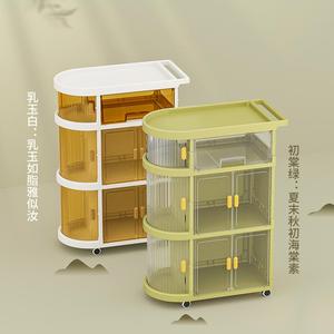 可折叠三层婴儿塑料储物抽屉多功能厨房家用收纳车儿童可折叠衣柜衣物收纳 - Product Image 5