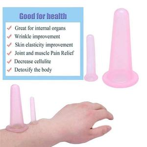Ventouses en silicone pour massage anti-<span class=keywords><strong>cellulite</strong></span> à domicile, outil de thérapie, ventouses faciales durables, ventouses transparentes/roses - Product Image 4