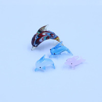 Animaux marins mixtes en verre soufflé à la main, objets décoratifs en forme de poisson dans différents styles pour la décoration de la maison et les amateurs de pêche