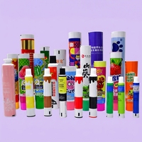 Tube d'emballage personnalisé en aluminium-plastique scellé avec bouchon à vis pour chewing-gum, impression UV 12,7-35 mm, 12 ml, pour condiments commerciaux