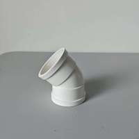 Raccord de tuyau de drainage en PVC-U durable, coude à 45 degrés, 110 mm, pour système de drainage des toilettes, de la salle de bain et de l'évier de cuisine