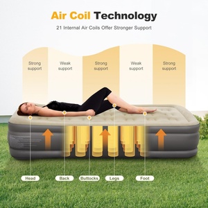 Inflatable Air <b>Mattress</b> Camping <b>Airbed</b> with Electric Pump 19'' Waterproof PVC Fabric Portable for Camping Home Sleeping Outdoor - Product Image 4