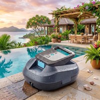 Nettoyeur de piscine robotisé sans fil électrique, moteur sans balais, batterie Li-Ion - OEM/ODM, logo personnalisé/marque privée, nettoyage des bords, MOQ 100