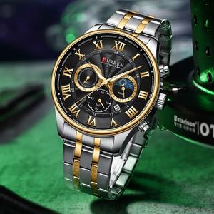Montre en acier pour homme avec logo personnalisé Curren 8427, étanche, quartz, calendrier, chronographe multifonctionnel, montre pour homme - Product Image 4