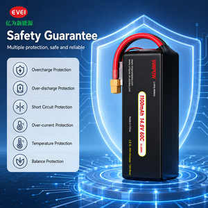 Batterie de drone du fabricant 1100mAh 14.8V 60C à décharge rapide, longue autonomie, cellule de drone pour la photographie aérienne de course - Product Image 5