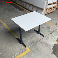 Table à manger rectangulaire en pierre moderne à prix compétitif contemporain, certifiée ADA, meubles de cantine