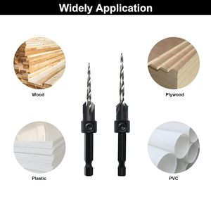 APEX - High Precision OEM Bright Fully Ground Countersink Drill Bit Quick <b>Change</b> Hex Shank for Wood Drilling - Product Image 6