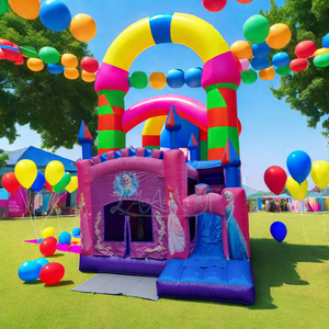 Customized PVC <strong>Inflatable</strong> <strong>Kids</strong>' Outdoor <strong>Jumping</strong> <strong>Castle</strong> <strong>Bouncer</strong> Princess Slide Trampoline Pop-Up <strong>Jumping</strong> Bouncy House - Product Image 4