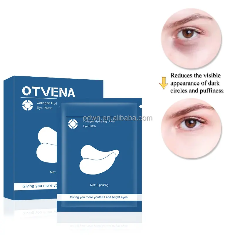 OTVENA Private Label Moisturizing Hydrogel Eye Pads Under Eye Patches Dark Circles 24k Gold Beauty Collagen Eye Mask