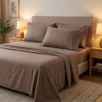 Ensemble de literie 4 pièces en bambou 100% pur, toucher doux, draps de lit bébé 400TC, style classique