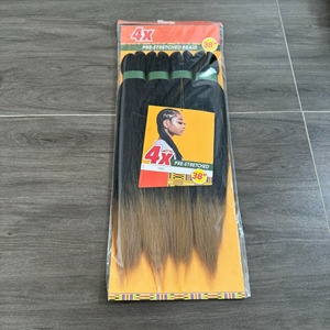 Treccine Sintetiche all'Uncinetto per Donne <span class=keywords><strong>Nere</strong></span>, Capelli Yaki Pre-stirati per Intrecciare, Extension per Capelli Africani Ez Braids 4X 38 Pollici 240g - Product Image 3