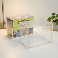 Boîte de protection en acrylique haute transparence ETB, boîte de présentation sur mesure protégée contre les UV pour jeux de cartes à collectionner