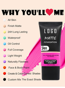 Vente en gros à prix réduit <span class=keywords><strong>de</strong></span> <span class=keywords><strong>fond</strong></span> <span class=keywords><strong>de</strong></span> <span class=keywords><strong>teint</strong></span> correcteur peau brun foncé <span class=keywords><strong>fond</strong></span> <span class=keywords><strong>de</strong></span> <span class=keywords><strong>teint</strong></span> liquide mat léger et longue durée pour le visage - Product Image 3