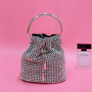 Luxury <b>Silver</b> Bucket Bag Waterproof Shoulder Bags for Women Glitter <b>Clutch</b> Bag for Ladies - Product Image 1