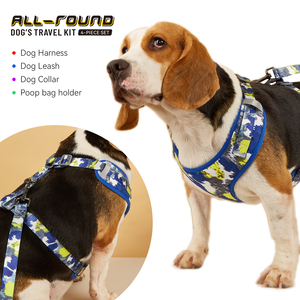 MIDEPET, collares para mascotas, conjunto de correas, Dropshipping, acepta transpirable, ajustable, suave neopreno, capa de aire, arnés para perros, poliéster acolchado - Product Image 1
