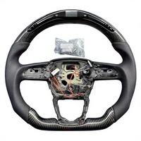 Volant en fibre de carbone fait main, 100 % compatible avec Audi Q5 SQ5 2018-2024, couleur personnalisée, coutures, fonction chauffante