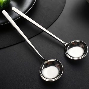 Cuillère en acier inoxydable 316, manche droit, tête ronde, passe au lave-vaisselle, cuillère à soupe, usage domestique - Product Image 2