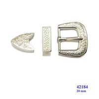 Ensemble de boucles de ceinture en métal de style occidental pour chaussures 16 mm