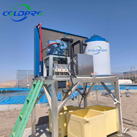 Machine à glace en flocons Coldpro 3000 kg / 3 tonnes par jour pour les produits de la mer/supermarchés/boulangeries avec 2 ans de garantie