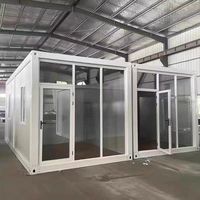 Maison préfabriquée à double aile extensible, station médicale, conteneur mobile, pièce extérieure temporaire pliable, maison préfabriquée d'urgence