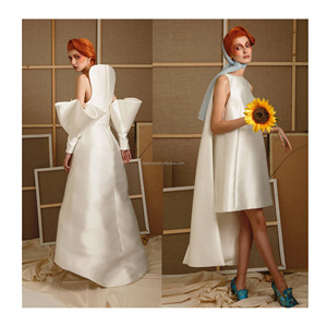 Tissu Mikado Satiné Sergé Double Face Écologique Mémoire 100% Polyester Biologique pour Robe de Mariée Structurée - Product Image 1