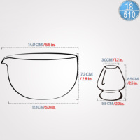 Kit de support de fouet sur mesure pour la cérémonie du thé japonaise - Ensemble de bol à matcha en porcelaine de qualité alimentaire, résistant à la chaleur et écologique