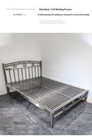 Sommier en métal au design moderne, lit tatami, mobilier de chambre à coucher, cadre de lit plateforme en fer forgé