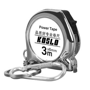 Koslo Power Tape 3M X6mm Self Winding Steel Tape Measure With Keychain Automatic Return Metric <b>Ruler</b> - Product Image 1