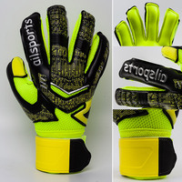 Gants de gardien de but professionnels antidérapants 4mm Gants de gardien de but de football en latex avec protection des doigts