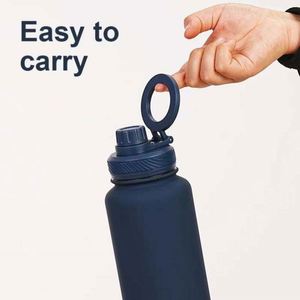 Custom Tumbler 32 Oz Powder Coated Holder Lid Double Wall Vacuum Stainless Steel Water Bottle With Phone Holder - Product Image 3