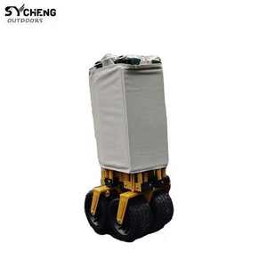 Chariot pliable à quatre roues en acier robuste avec grande capacité pour le camping en plein air, la randonnée et l'utilisation en jardin - Product Image 5