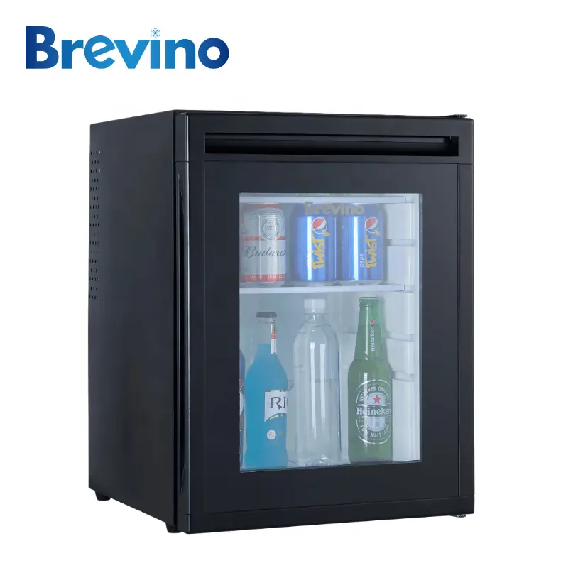 Brevinho mini frigorífico 40l para hotel, mini frigorífico silencioso para quartos e escritório