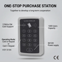 Lector de Tarjetas RFID Independiente de 125khz con Teclado para Control de Acceso a una Sola Puerta, Lector de Tarjetas de Identificación EM para Sistemas de Seguridad en el Hogar y la Oficina