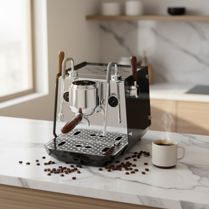 เครื่องชงกาแฟเอสเพรสโซแบบกึ่งอัตโนมัติสองหม้อต้ม สแตนเลส สตีล สำหรับใช้ในเชิงพาณิชย์ แรงดัน 15 บาร์ สำหรับใช้ในครัวเรือนแบบสเปน - Product Image 3