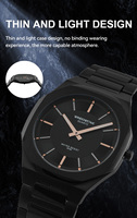 Montre pour homme en acier inoxydable de luxe avec cadran à aiguilles, logo personnalisé, fabrication OEM ODM, faible MOQ