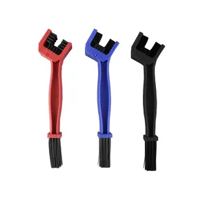 Motorcycle Chain Crankset Brush Bicycle Chain Washer Cleaner Tool in Black Red Blue Color