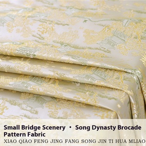 Song Brocade Tissu Jacquard Haute Densité 100% Polyester Nouveau Printemps Automne Style National Dynastie Han Chinoiserie Cheongsam Veste - Product Image 4