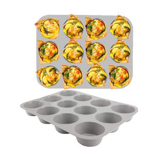 Khuôn Nướng Bánh Mini Không Dính 12 Lỗ Khuôn Làm Bánh Muffin Khuôn Làm Bánh Cupcake Bằng Silicon - Product Image 2