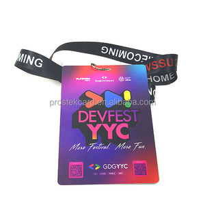 Factory Customization Vip Event Backstage Guest Passes Tag Pvc Name Badges Card With Lanyards