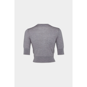 Suéter Corto de Punto para Mujer, Estilo Chic Francés, Ligero, Semitransparente, Ajustado, para Fin de Semana o Brunch - Product Image 1