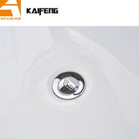 Baignoire autoportante en acrylique blanc CUPC KF-716KC, baignoire autoportante sans joint intérieur, blanc brillant, installation facile