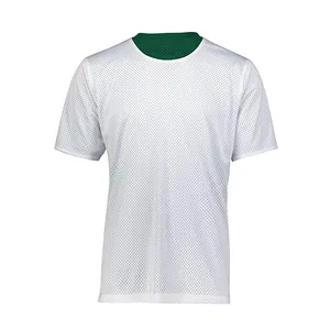 Cheap price blank 100% polyester vented mesh tshirts short sleeve reversible men's regular fit tee shirt