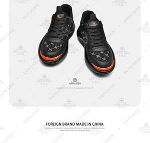 Sneakers Personalizzate Turche con Suola Spessa, Trendy, di <span class=keywords><strong>Marca</strong></span>, Taglie Grandi, <span class=keywords><strong>Scarpe</strong></span> da Ginnastica Antiscivolo per <span class=keywords><strong>Uomo</strong></span> - Product Image 3